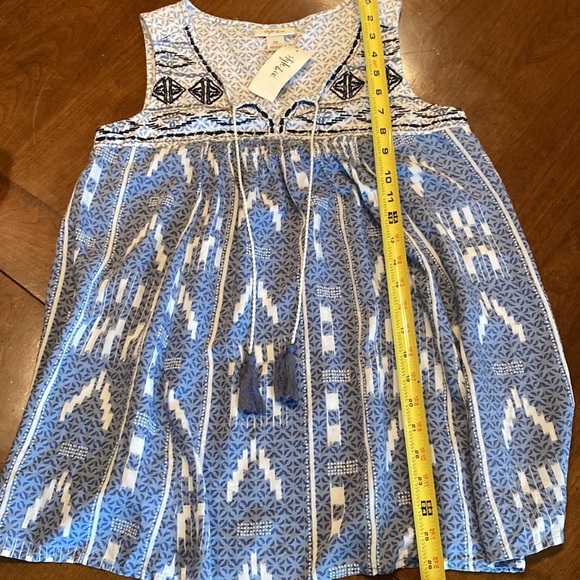 🌸NWT STYLE & Co Sleeveless Swing Tassel Blouse - size womens XS - Picture 8 of 11